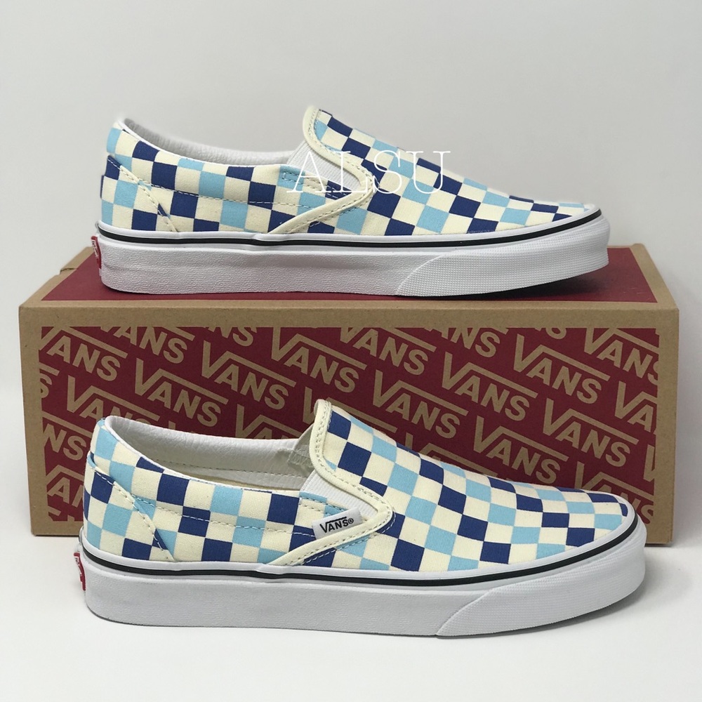 VANS Classic Slip On Checkerboard Blue Topaz W - Picture 3 of 8